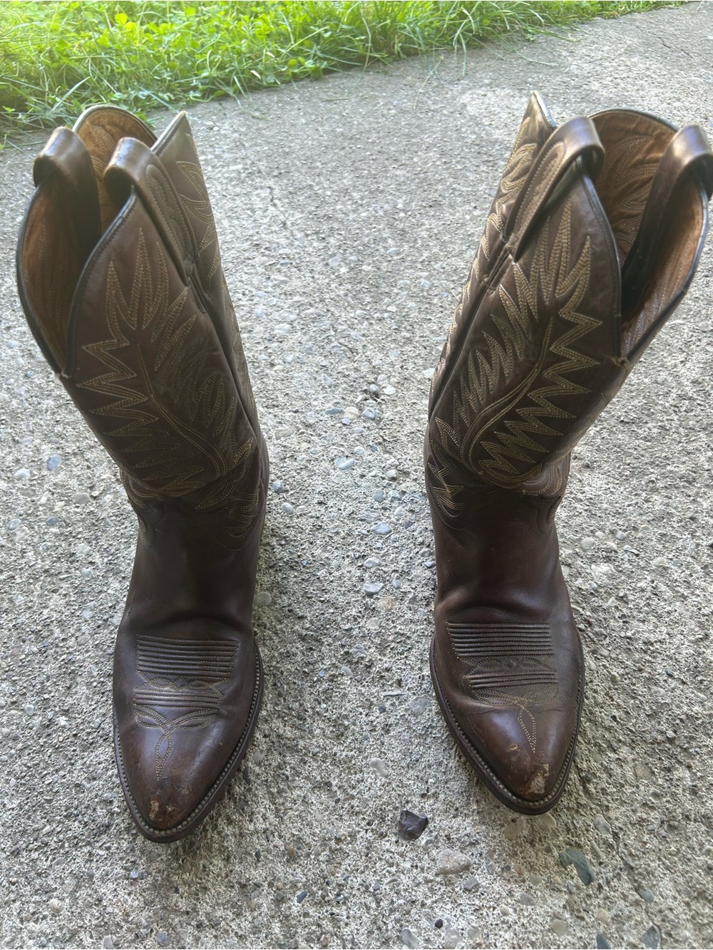 Dan post Men's Brown Leather Western Cowboy Boots Sz 11 B